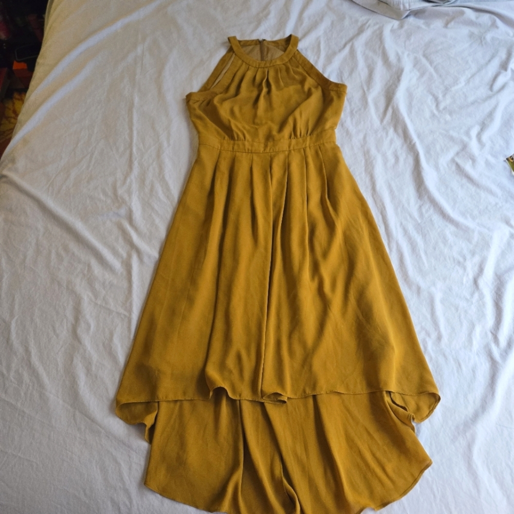 Banana Republic ✨️ Heritage Collection sz 10 Spicy Mustard Yellow Halter Dress